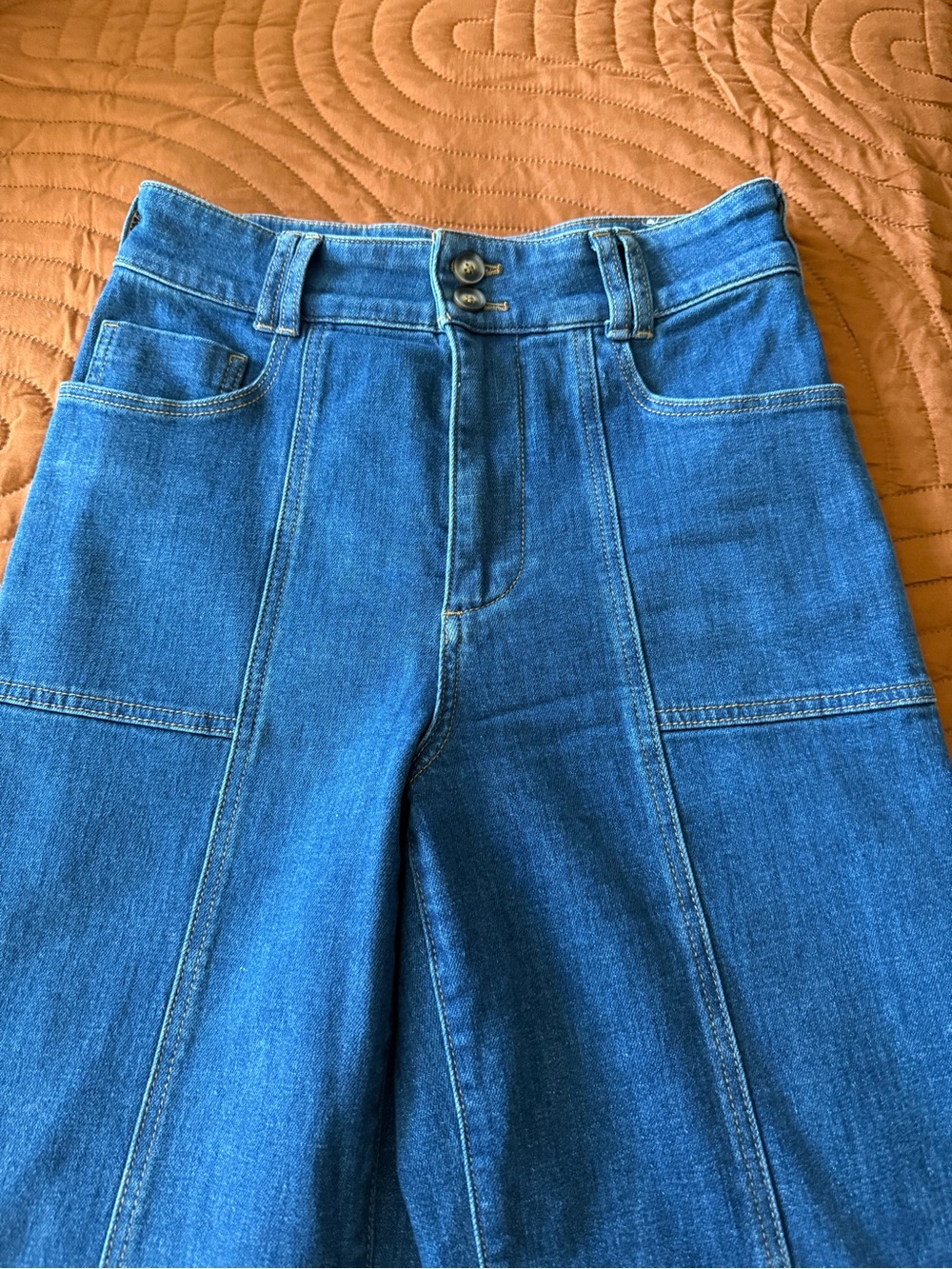 The Skipper High-Rise Wide-Leg Pants by Pilcro: Denim Edition size 28 like new - Picture 7 of 8